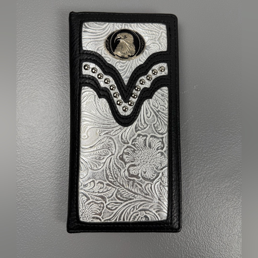 Westen Style Eagle Head Cowboys Wallets Bifold Check Book Style